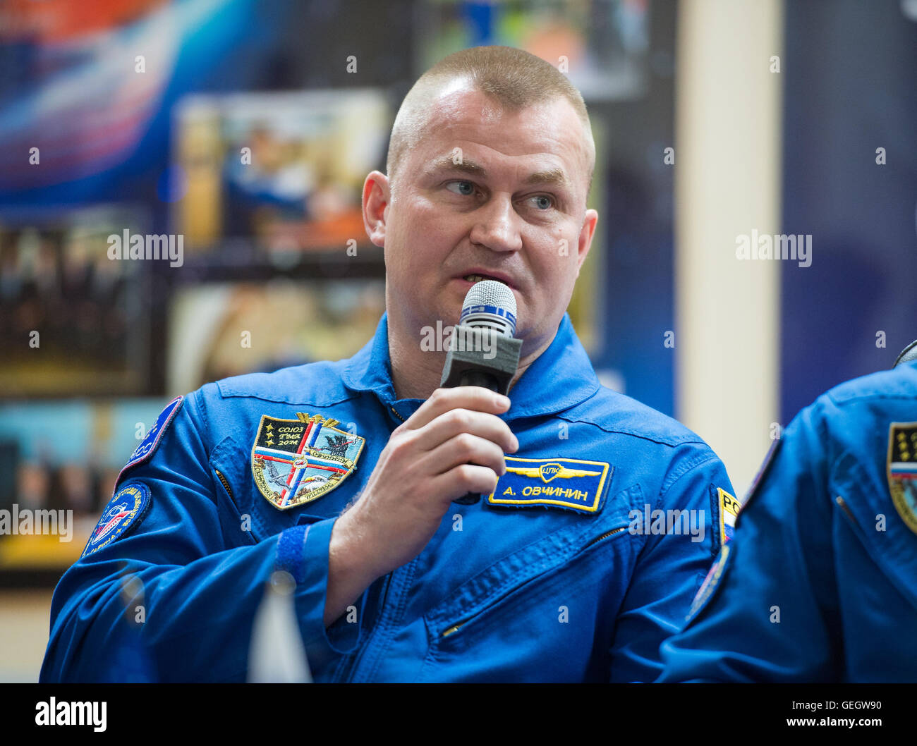 Expedition 47 Pressekonferenz 03170019 Stockfoto