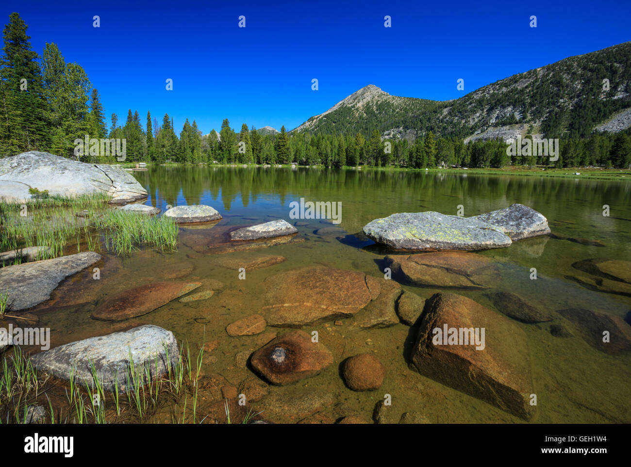 Tahepia See und scharfen Berg im Bereich von Pionier in der Nähe von Polaris, montana Stockfoto