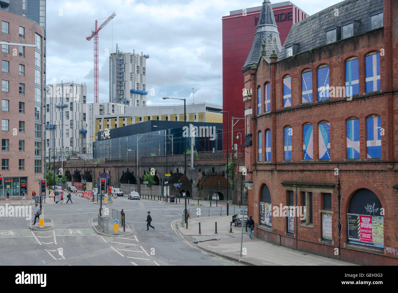 Urban Bilder Manchester City Centre Stockfoto