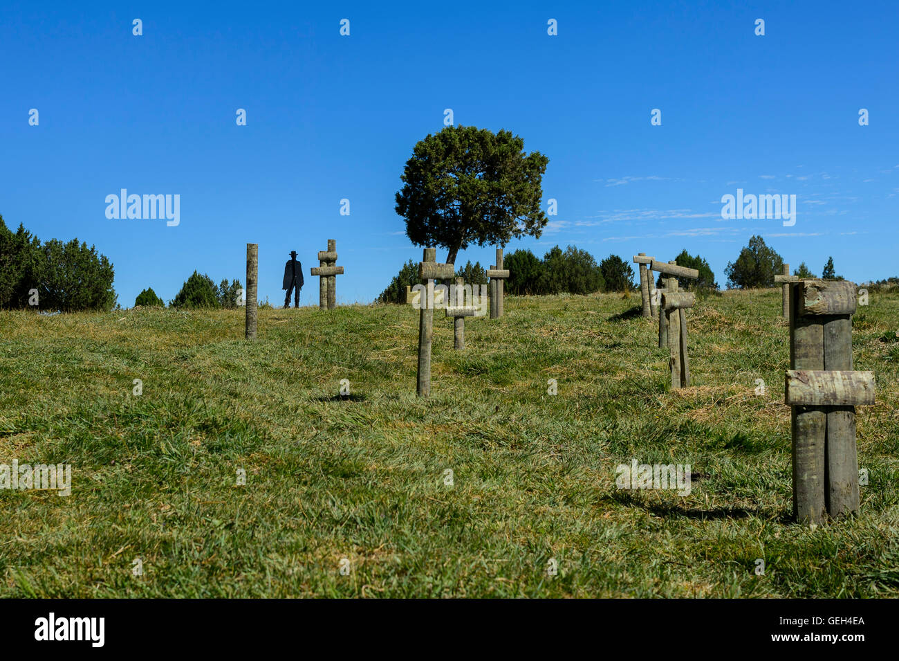 Traurig-Hill-Friedhof Stockfoto