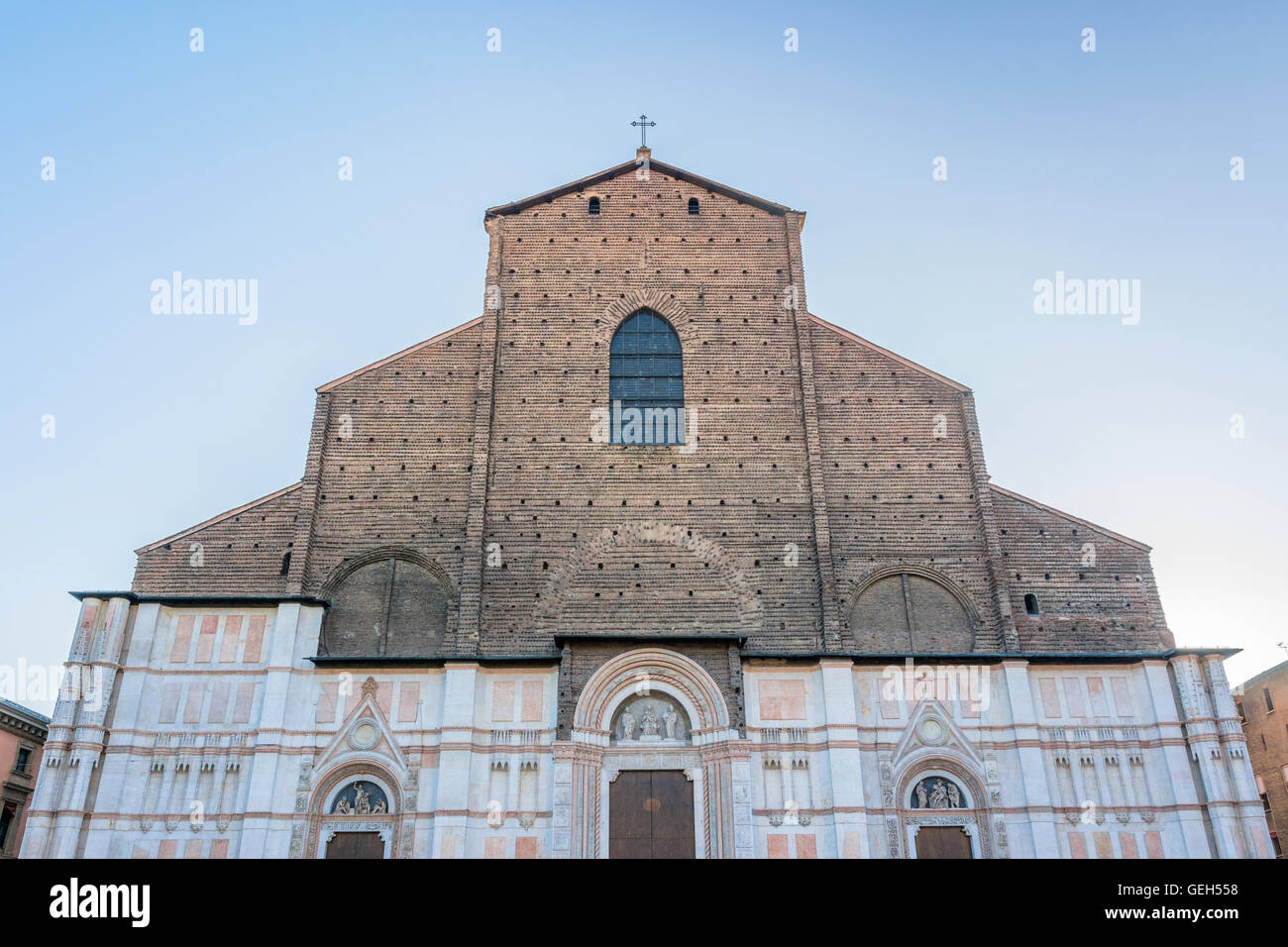 Bologna, Italien - 27. Dezember 2015: Basilica di San Petronio in Bologna, Italien. Die Basilika San Petronio ist die Hauptkirche Stockfoto