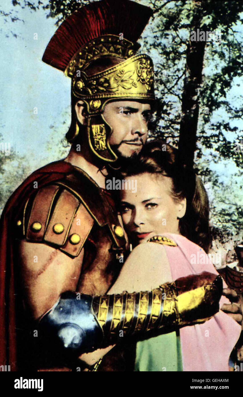 Mucius Scevola (Gordon Scott) Und Clelia (Gabriella Palotta) *** lokalen Caption *** 1964, Colosso Di Roma, Titan Mit Der Eisernen Faust Stockfoto