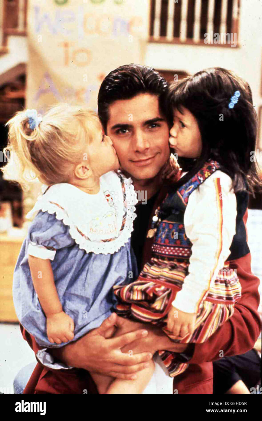 Mary-Kate/Ashley Olsen, John Stamos *** lokalen Caption *** 1990, volles Haus: griechische Woche, volles Haus: griechische Woche Stockfoto