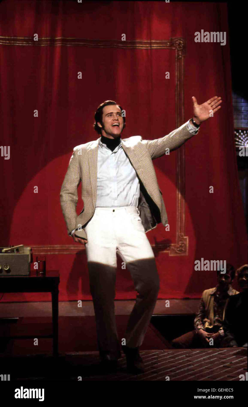 Jim Carrey *** lokalen Caption *** 1999, Mann auf dem Mond, Der Mondmann Stockfoto