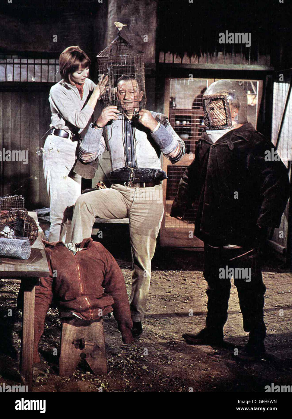 Elsa Martinelli, John Wayne, Hardy Krueger Eines Tages Prosakunstwerk sterben Fotografin Dallas (Elsa Martinelli) Auf Und wird Mit Auf Safari Gehen. Lokalen Caption *** 1962, Hatari, Hatari Stockfoto