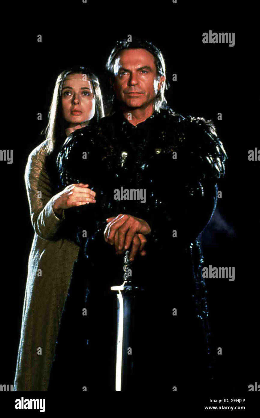 Isabella Rossellini, Sam Neill Nimue (Isabella Rossellini), Merlin (Sam Neill) *** lokalen Caption *** 1998, Merlin (Teil 2), Merlin (Teil 2) Stockfoto