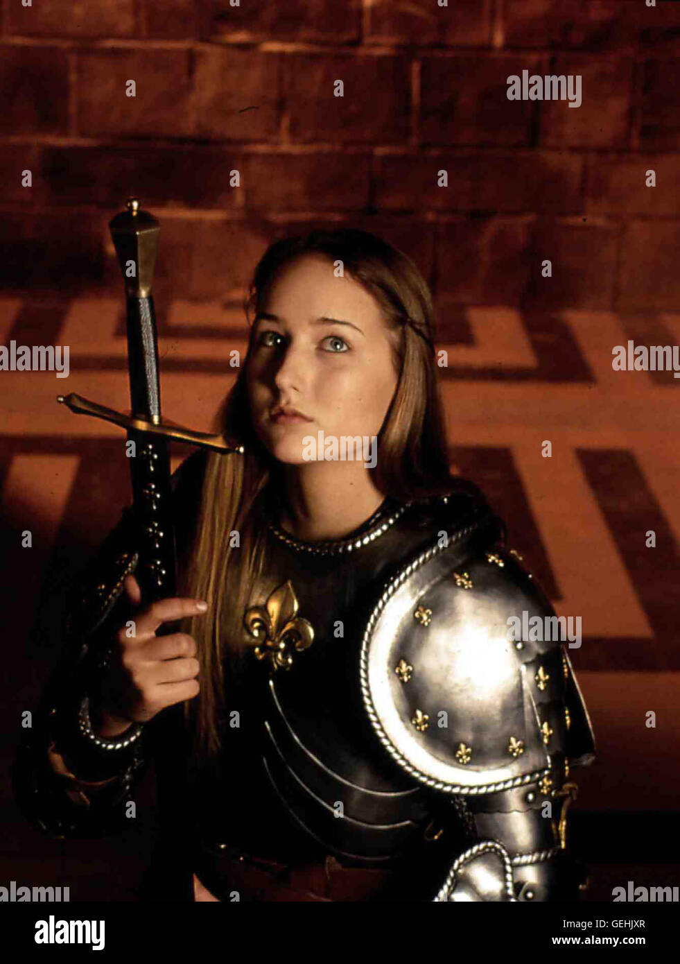 Leelee Sobieski Jeanne (Leelee Sobieski) Glaubt Stimmen Zu Hören, Die Sie Dazu Auffordern Frankreich von Den Engländern Zu Befreien. Lokalen Caption *** 1999, Jeanne d ' Arc I., Jeanne D'arc - sterben Frau Des Jahrtausends, Teil 1 Stockfoto