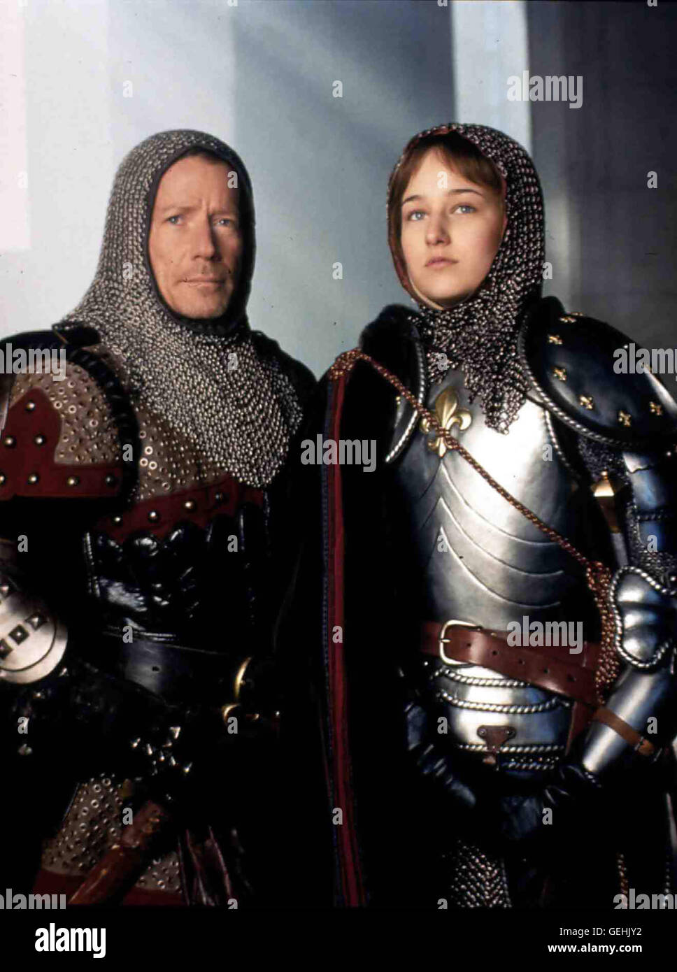 Peter Strauss, Leelee Sobieski Le mieten (Peter Strauss) Und Jeanne (Leelee Sobieski) *** lokalen Caption *** 1999, Jeanne d ' Arc Ii., Jeanne D'arc - sterben Frau Des Jahrtausends, Teil 2 Stockfoto