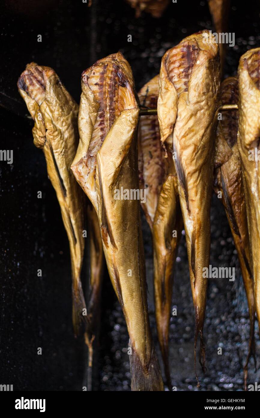 Fische, geräuchert Stockfoto