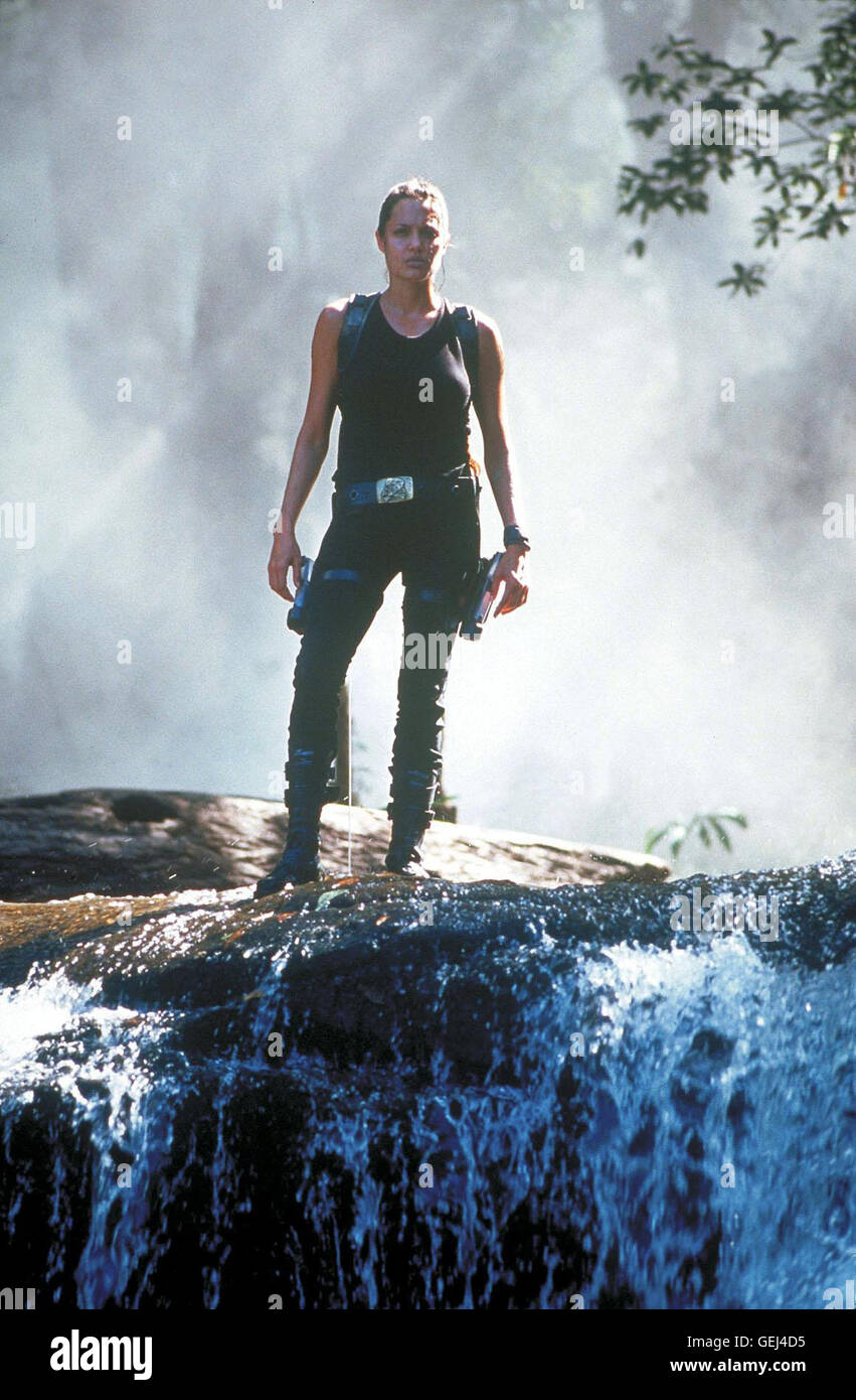 Lara Croft (Angelina Jolie) *** lokalen Caption *** 2001, Lara Croft: Tomb Raider, Lara Croft: Tomb Raider Stockfoto