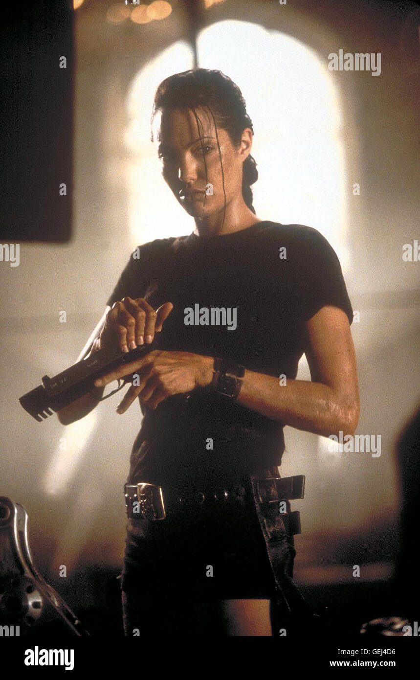 Lara Croft (Angelina Jolie) *** lokalen Caption *** 2001, Lara Croft: Tomb Raider, Lara Croft: Tomb Raider Stockfoto