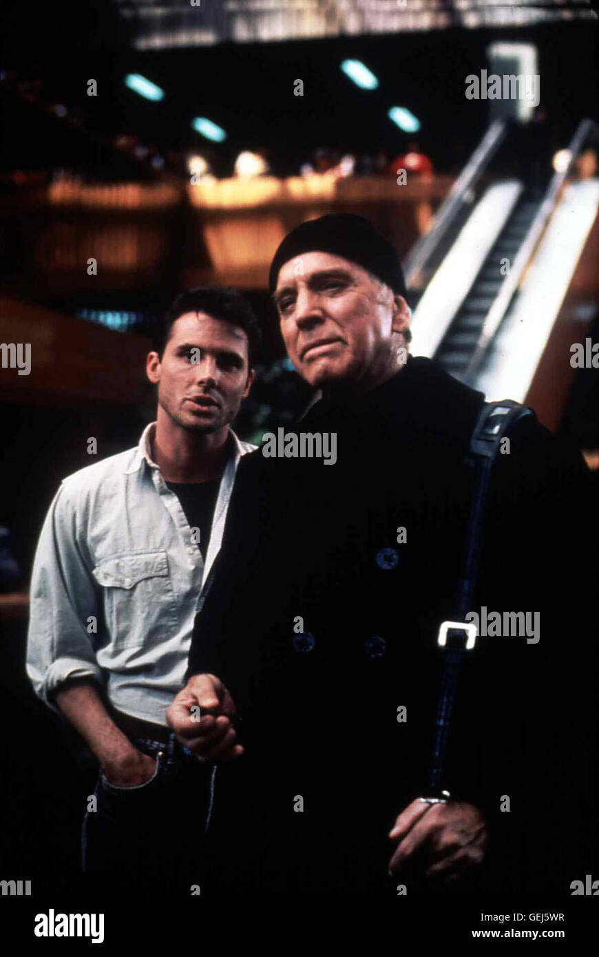 Jim Metzler, Burt Lancaster *** lokalen Caption *** 1986, auf Flügeln der Adler, Höhle Auf Schwingen Des Adlers Stockfoto