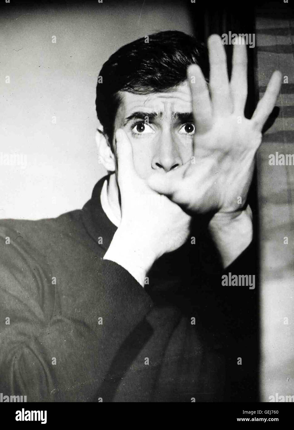 Anthony Perkins *** lokalen Caption *** 1960, 1960er, 1960er Jahre, Hitchcock-Film, Kriminalfilm, Psycho, Thriller, Kriminalität, Psycho Stockfoto