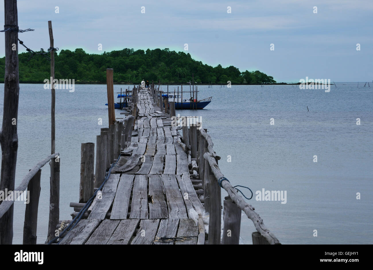 Docken Sie an Pulau Galang Baru, Batam, Indonesien an Stockfoto