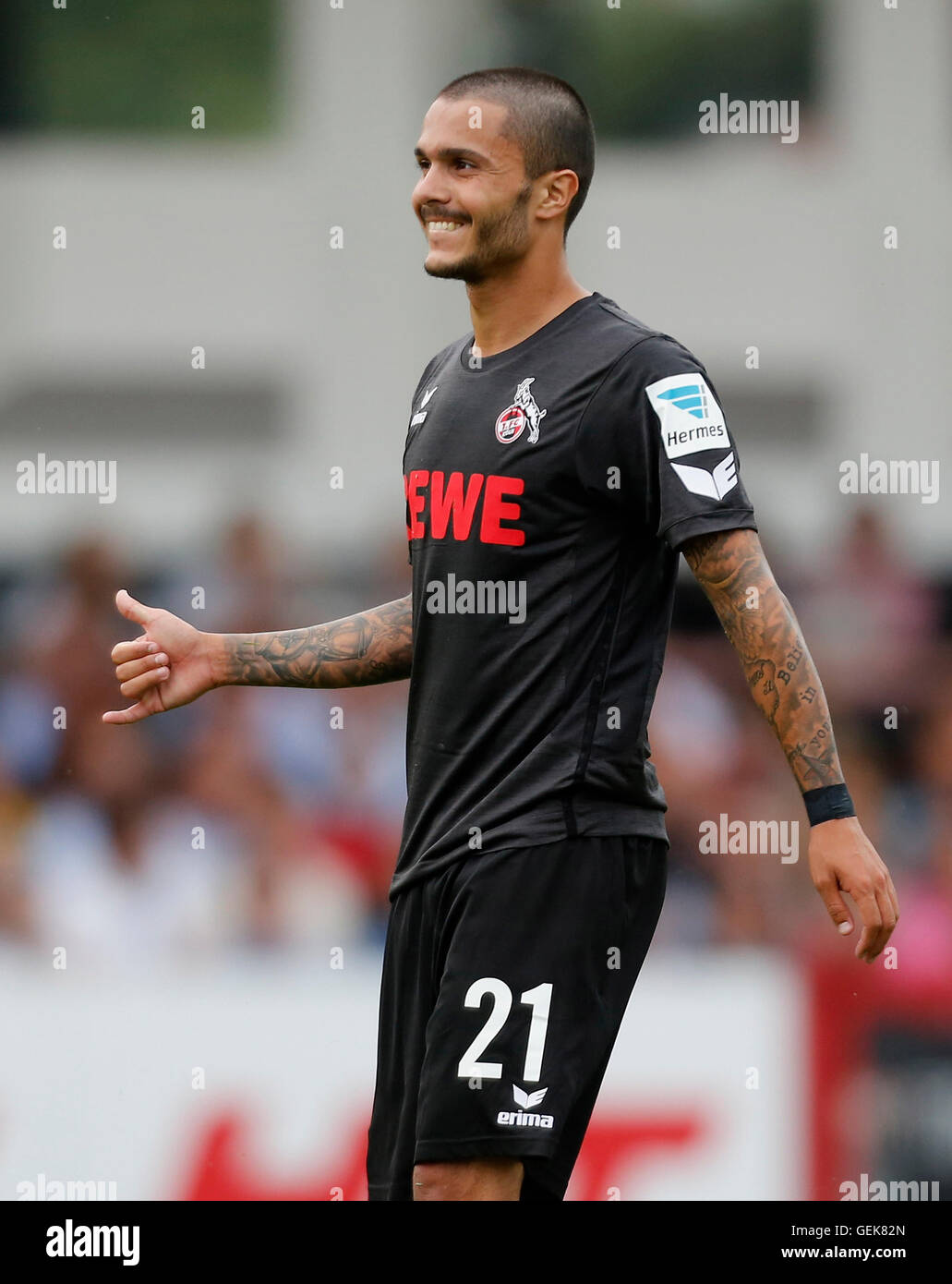 Köln, 26. Juli 2016, Vorsaison Fußballspiel, Fortuna Köln Vs 1. FC Köln: Leonardo Bittencourt (1.) FC Köln).  Bildnachweis: Jürgen Schwarz/Alamy Live-Nachrichten Stockfoto