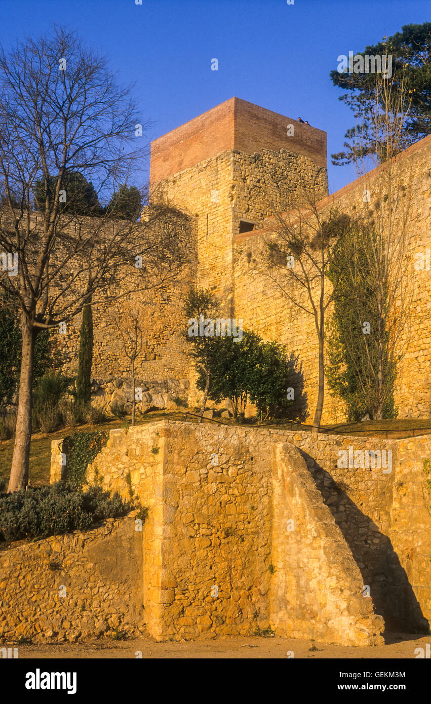 Wälle des XII Jahrhunderts, Girona, Katalonien, España. Stockfoto