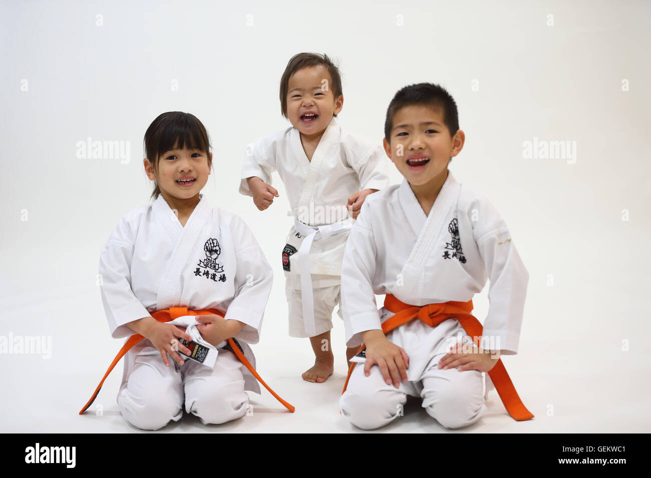 Japanische Kinder Karate-Klasse Stockfoto