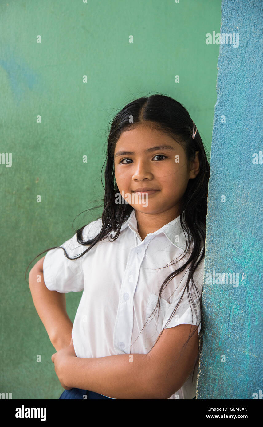 Gesichter der Kinder von Costa Rica Stockfoto