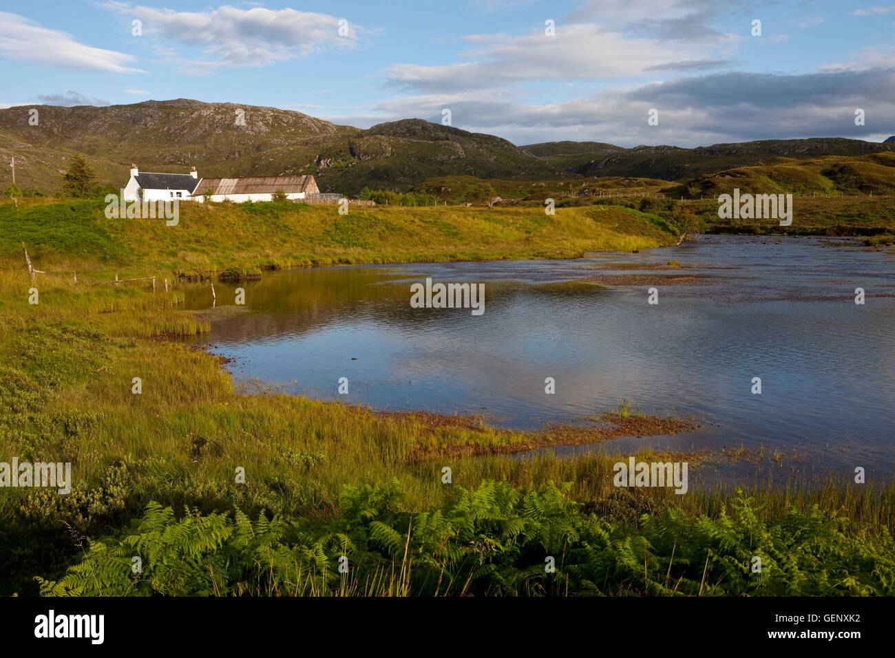 Wester Ross Cottages, Schottland Stockfoto