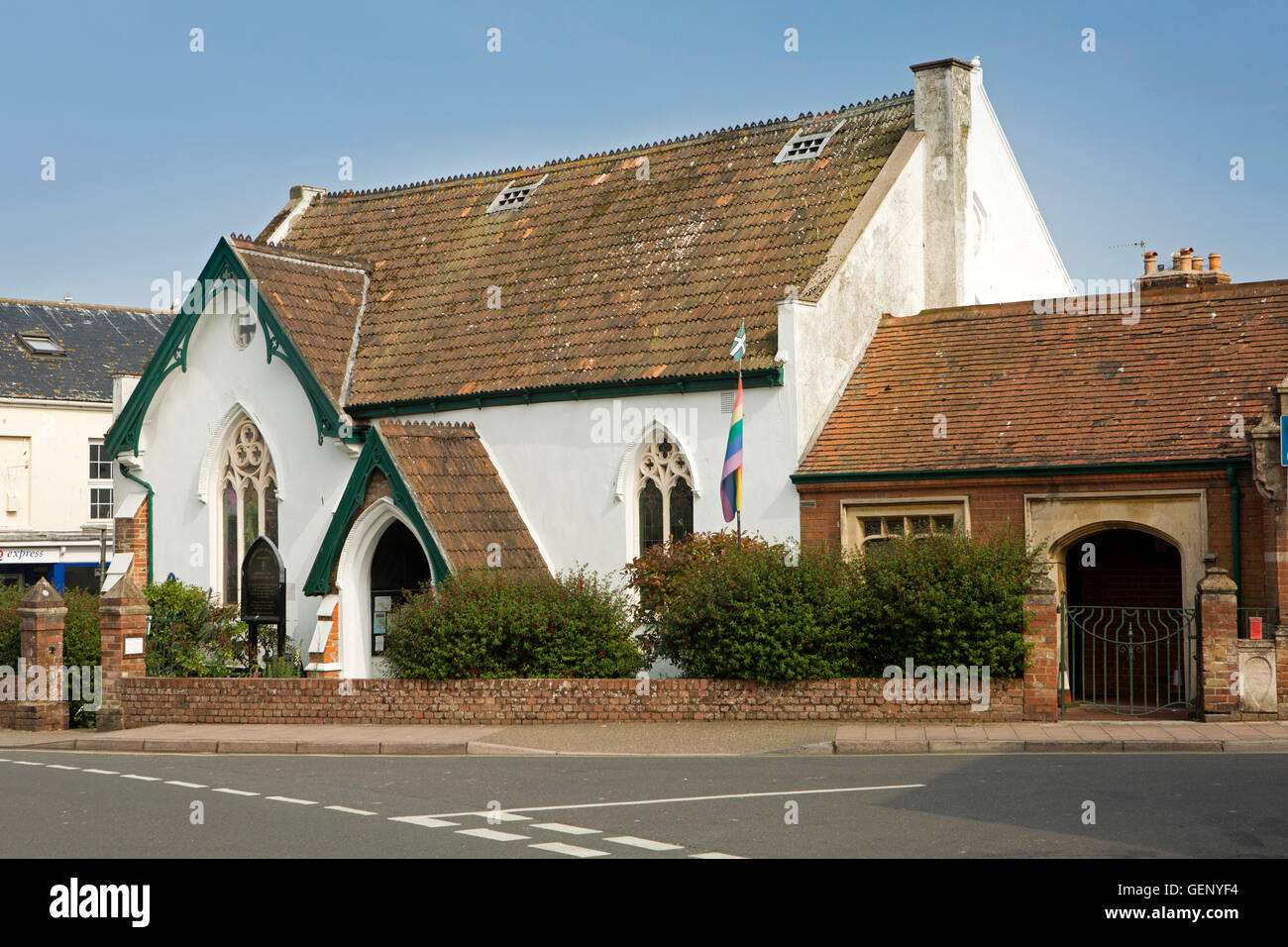 Großbritannien, England, Devon, Sidmouth, alle Heiligen Straße, alte abweichende Kapelle, Haus der Begegnung (Unitarier) 1710 Stockfoto