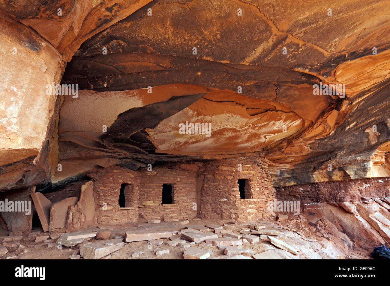 Gefallenen Dach Ruin, Utah Stockfoto