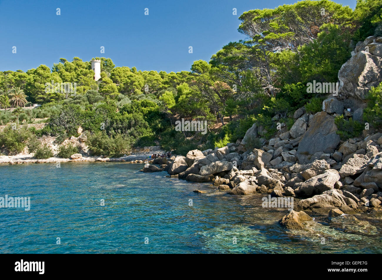 Cala Llado, Dragonera, Mallorca Stockfoto