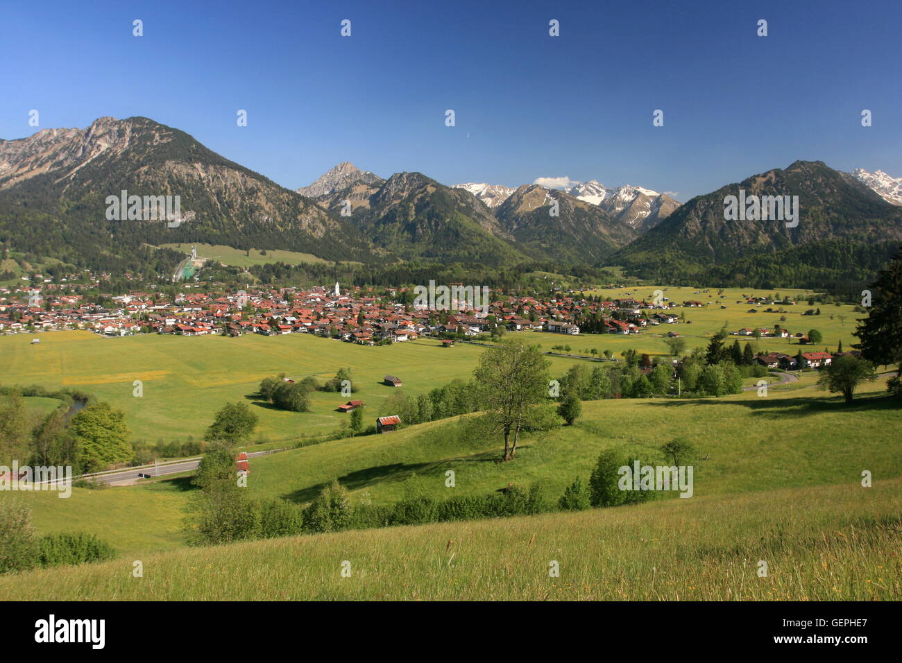 Geographie / Reisen, Deutschland, Bayern, Allgäu, oberen Allgäu, Oberstdorf, Tal der Iller, Allgäuer Alpen,, No-Kaffee-Tisch-Buch-Use: Allgäu Stockfoto