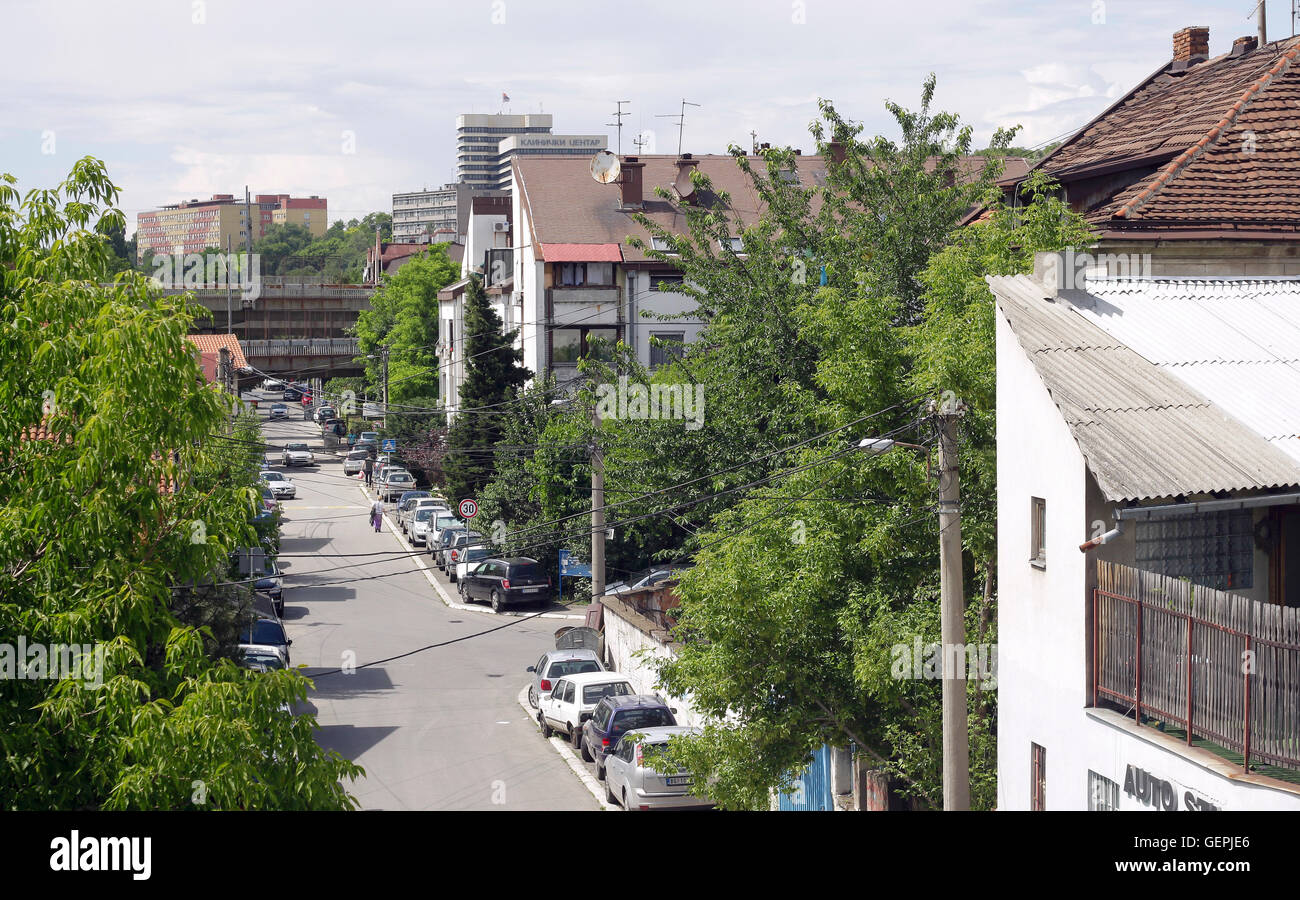 Belgrad die Straße Stockfoto