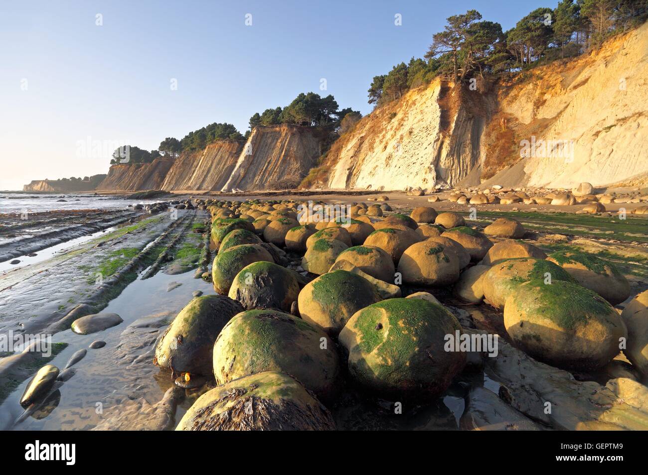 Geographie / Reisen, USA, California, Schoner Gulch, Bowlingkugel Beach, Point Arena, Mendocino South Coast, Stockfoto