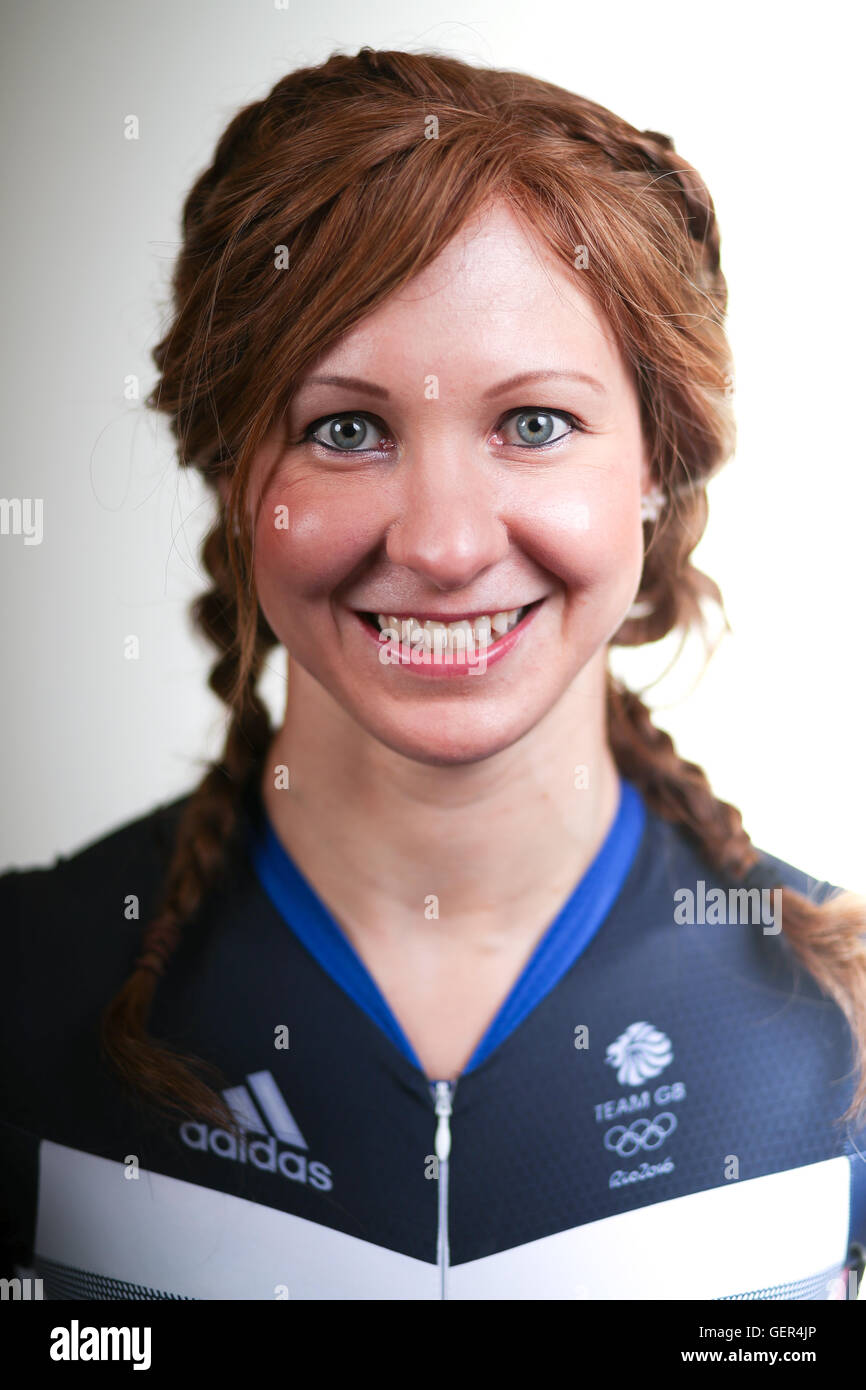 Großbritanniens Joanna Rowsell-Shand während ein Team GB Track Cycling Event in The Celtic Manor Resort in Newport. Stockfoto