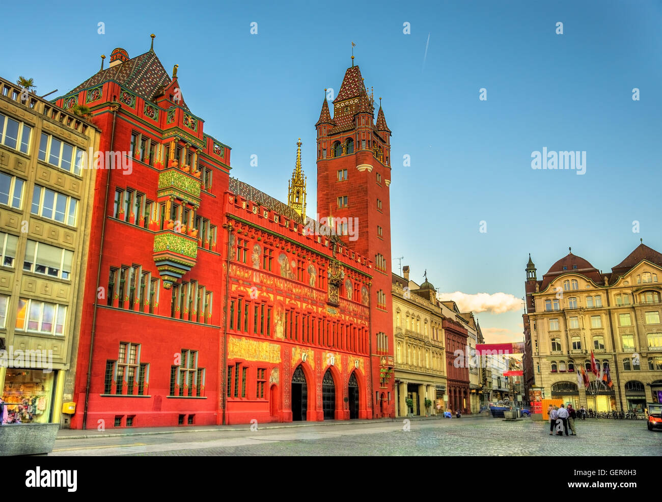 Rathaus, Rathaus Basel - Schweiz Stockfoto