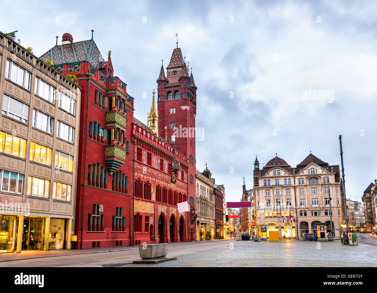 Rathaus, Rathaus Basel - Schweiz Stockfoto