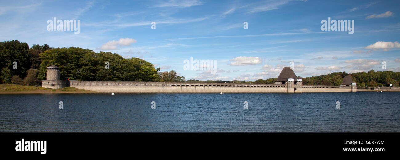 Geographie / Reisen, Deutschland, Nordrhein-Westfalen, Sauerland, Natur zu bewahren, Arnsberger Wald, See Moehne (Moehnesee), Reservoir, Flut, Stockfoto