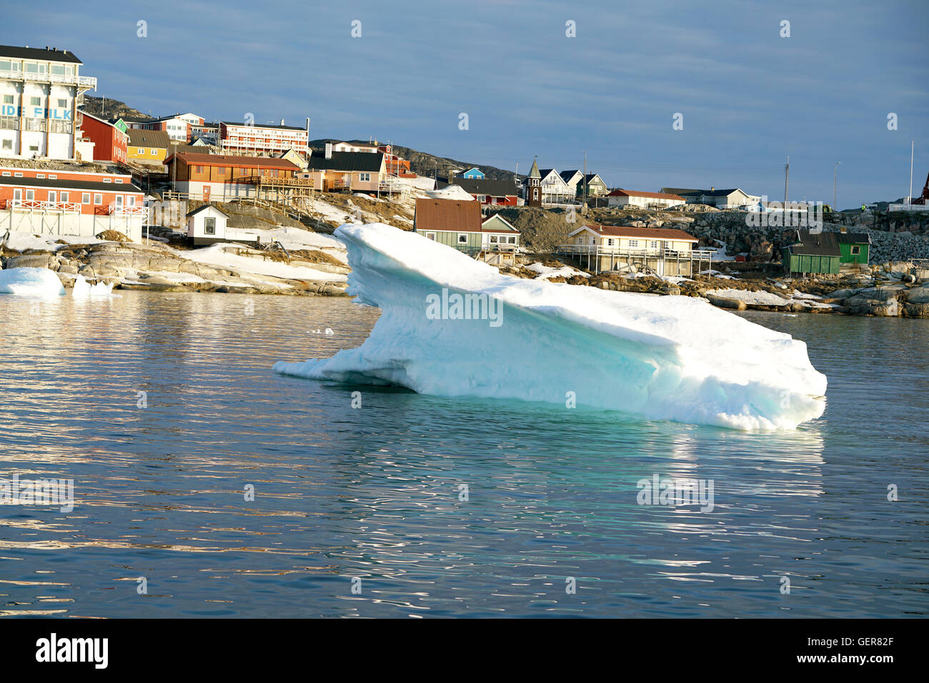 Gletscher sind auf dem arktischen Ozean in Ilulissat Icefjord in Grönland Stockfoto