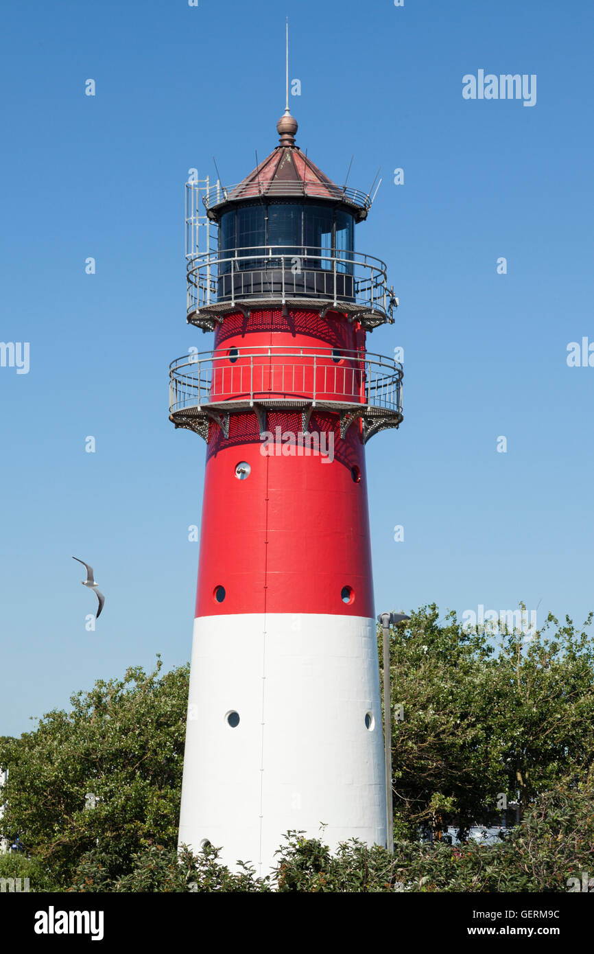 Büsum-Leuchtturm an der deutschen Nordseeküste Stockfoto