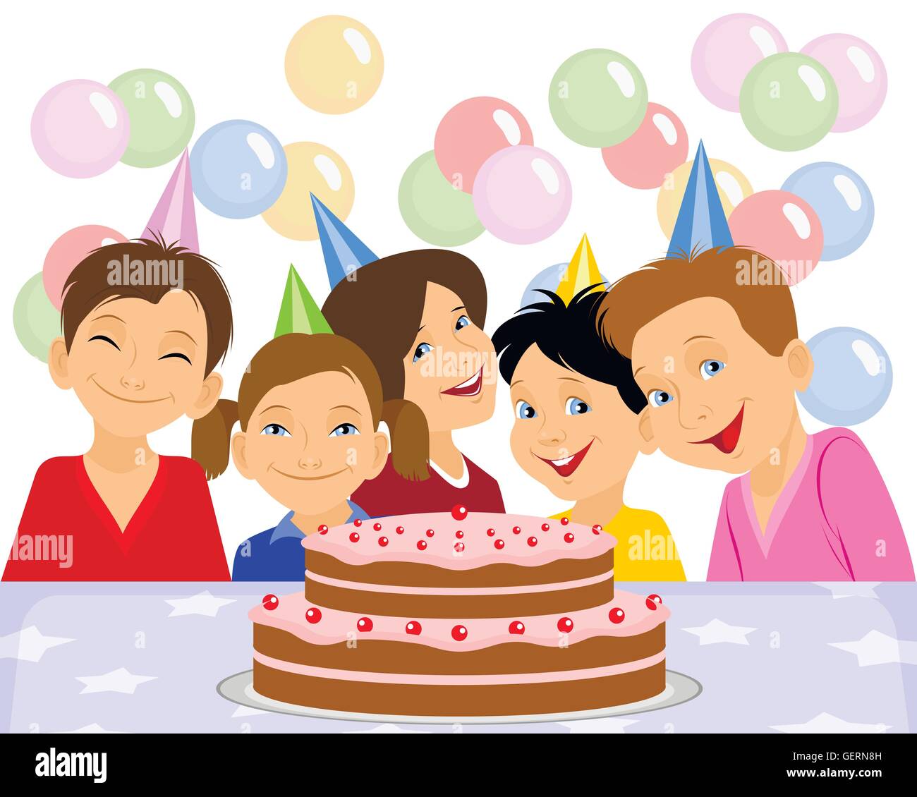 Vektor-Illustration für den Kindergeburtstag Stock Vektor