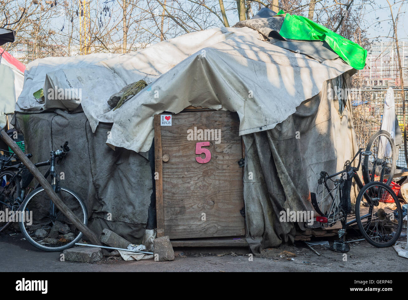 Berlin, Deutschland, die Teepeeland an der Spree Stockfoto