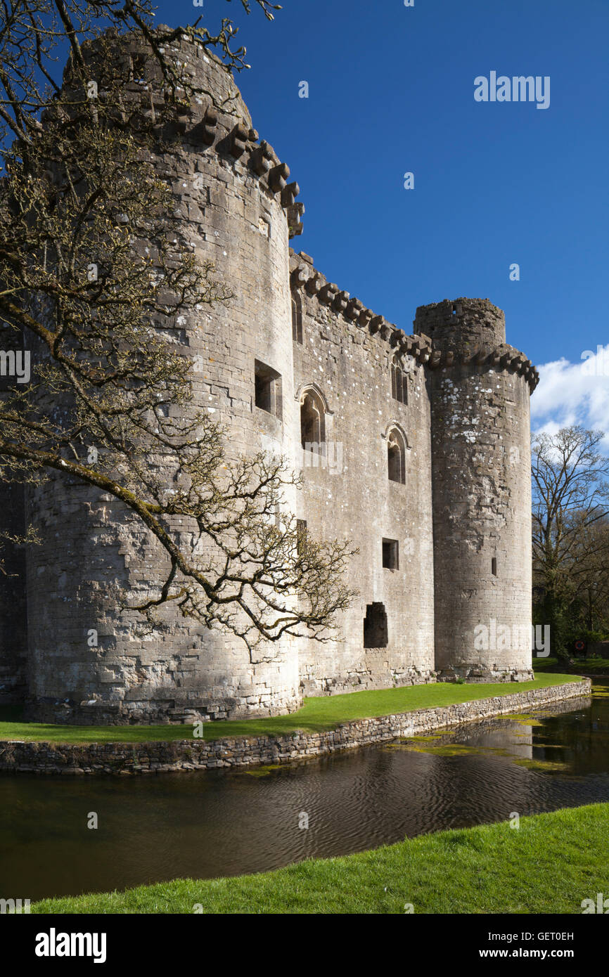 Nunney Castle in der Nähe von Frome in Somerset. Stockfoto