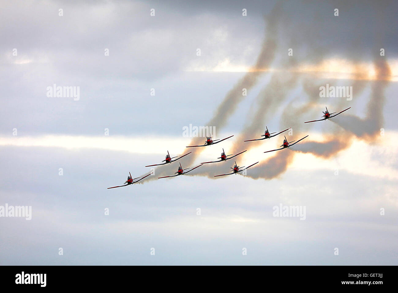 Schweizer Kunstflugstaffel PC7 Stockfotografie Alamy