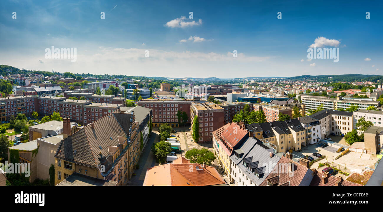 Panorama der europäischen Kleinstadt Stockfoto