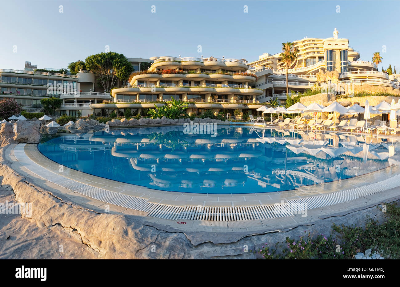 Das Crystal Sunrise Queen Luxury Resort-Pool & SPA Hotel in Side, Türkei Stockfoto