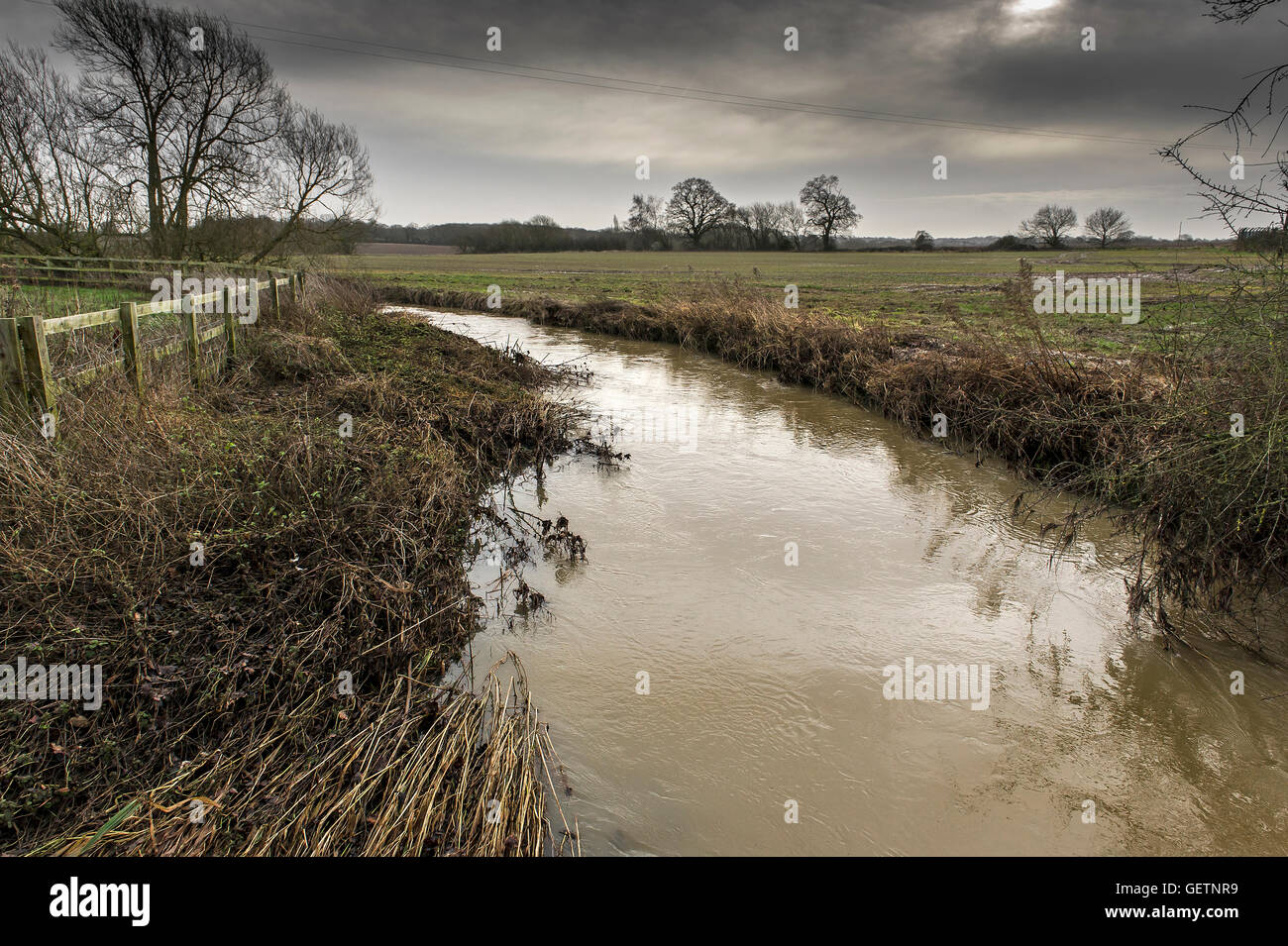 Der Fluss Wid in Essex. Stockfoto