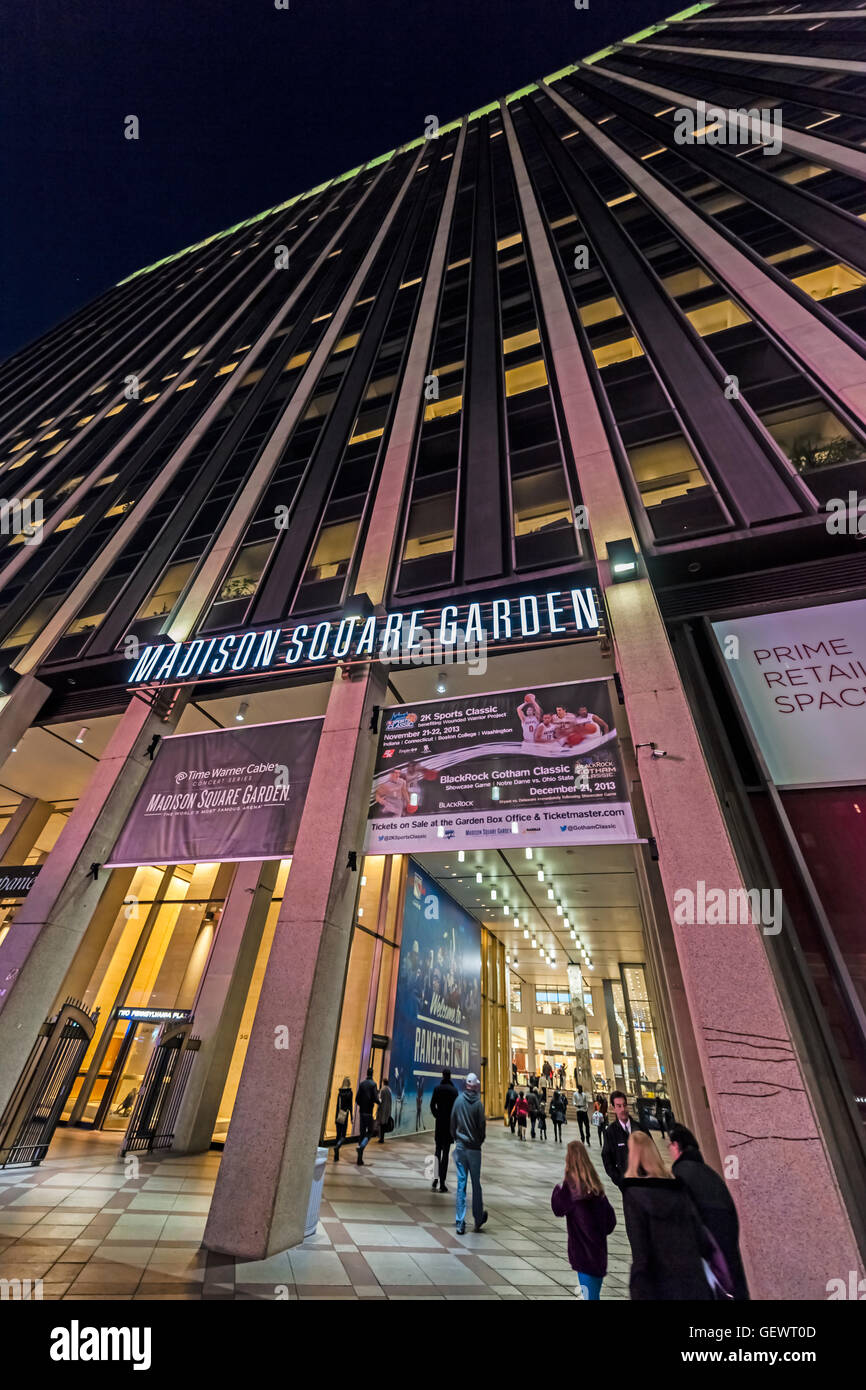 Eingang Zum Madison Square Garden Stockfoto Bild 112435021 Alamy