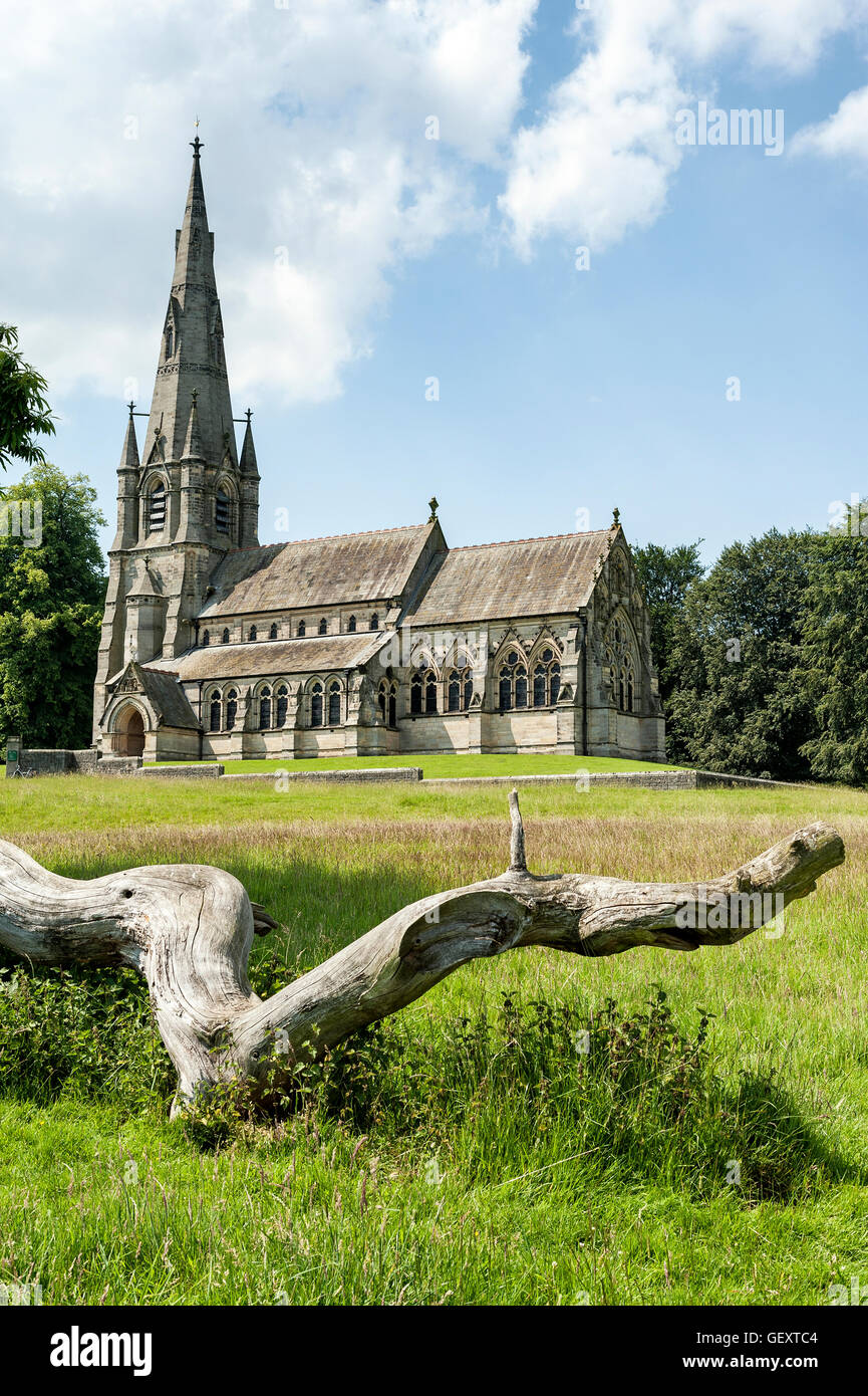 St. Marienkirche im Studley Royal. Stockfoto