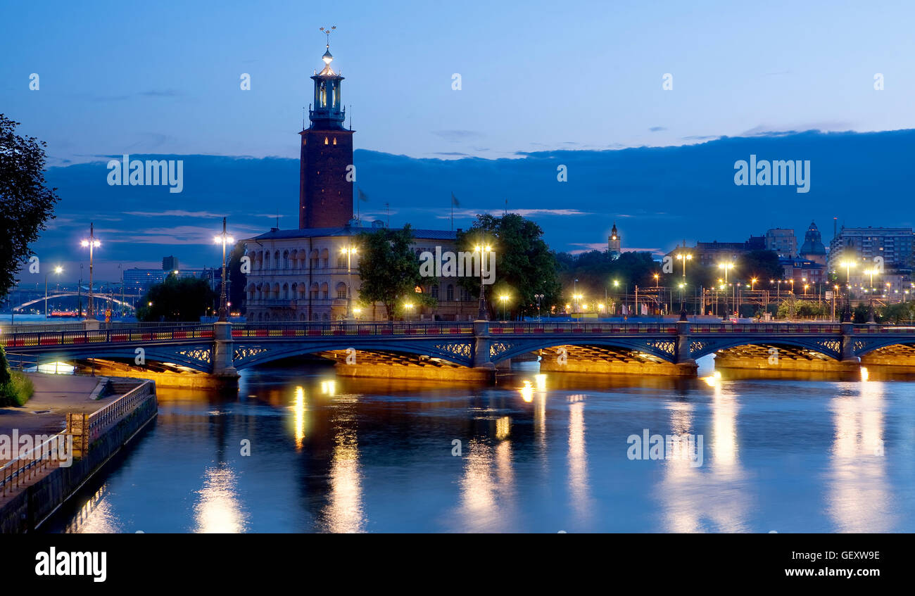 Stadthaus (Rathaus) in Stockholm Stockfoto