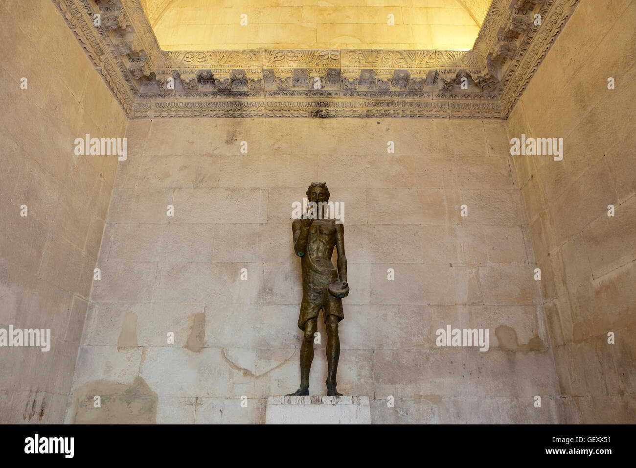 Das Baptisterium des Johanniterordens war früher als der römische Tempel Jupite bekannt. Stockfoto