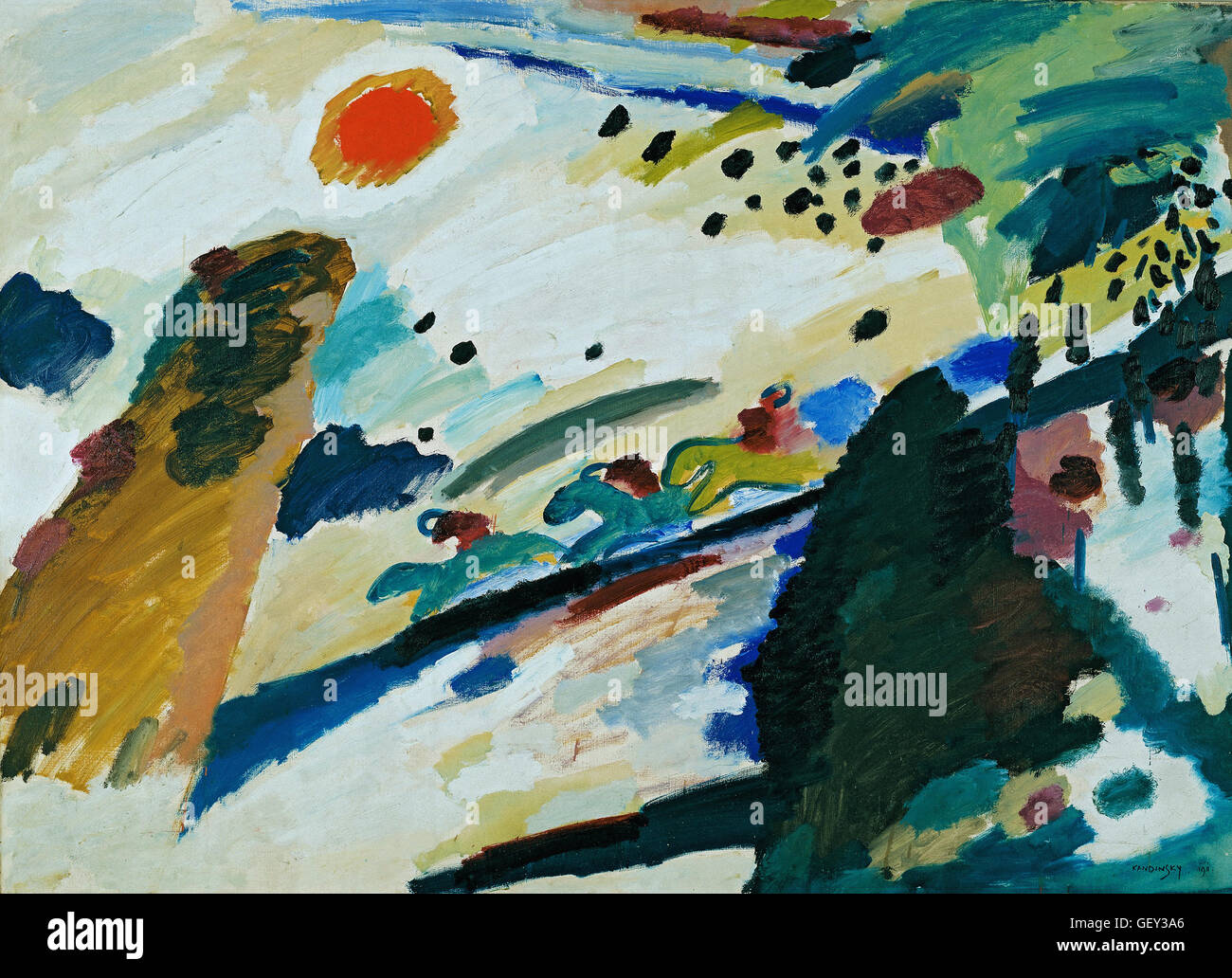 Wassily Kandinsky - romantische Landschaft Stockfoto