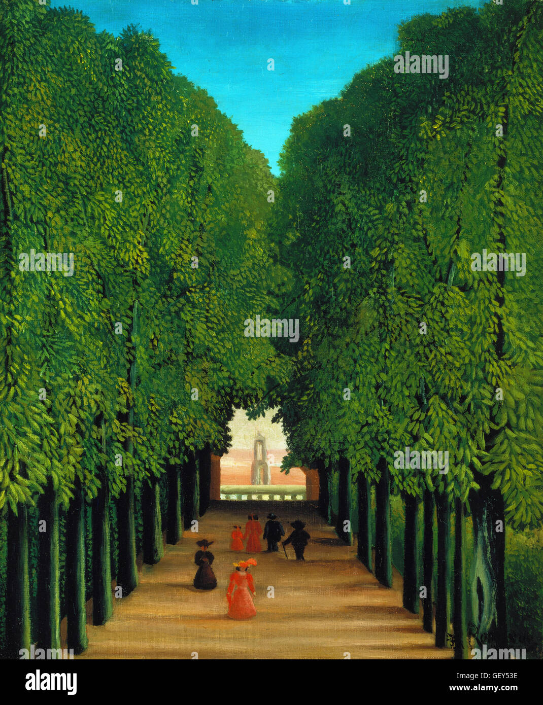 Henri Rousseau - Allee im Park von Saint Cloud Stockfoto