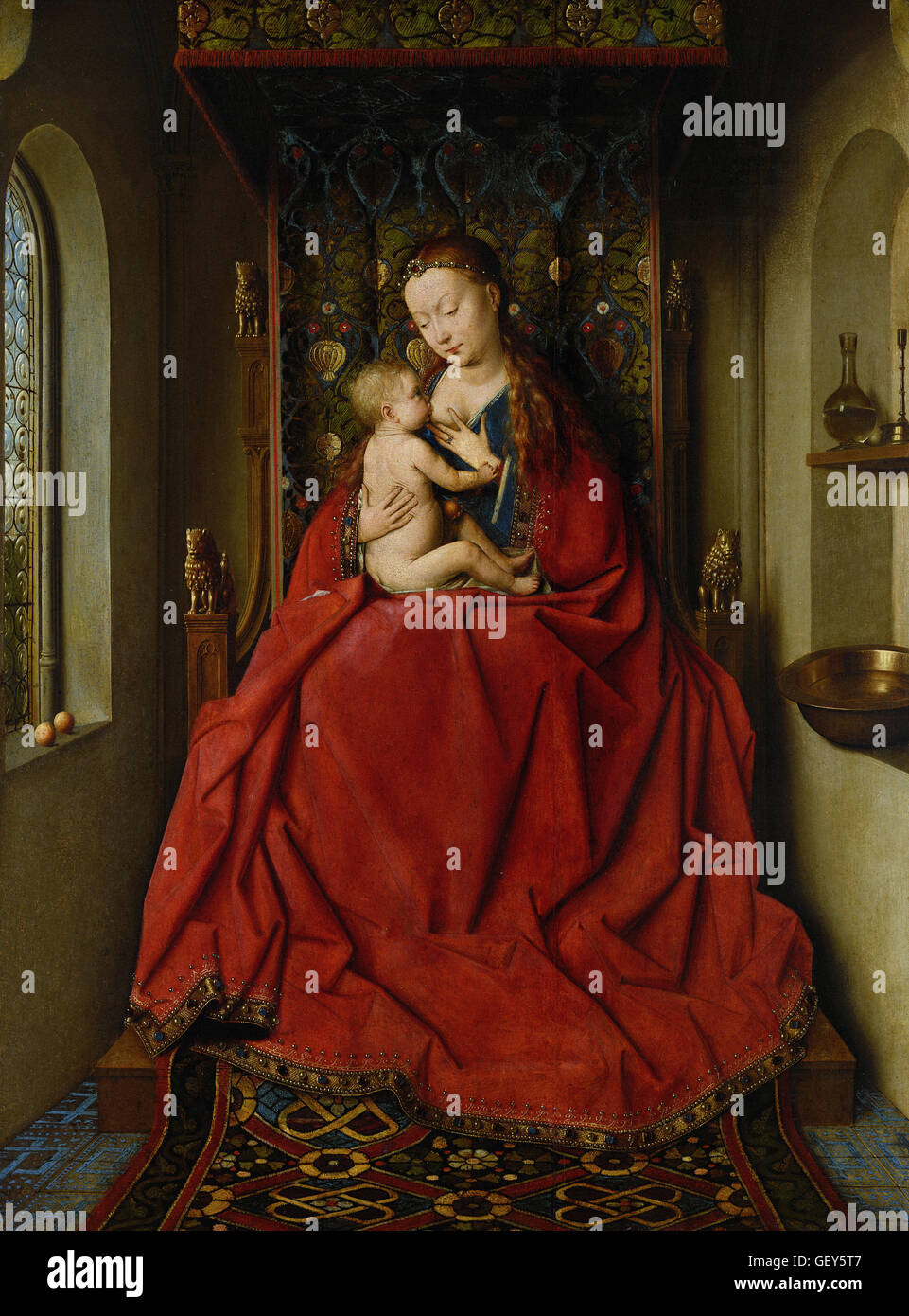 Jan Van Eyck - Lucca-Madonna Stockfoto