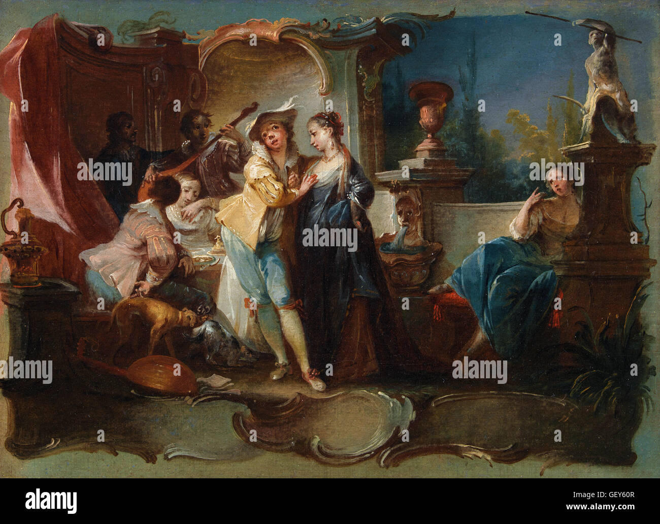 Johann Wolfgang Baumgartner - der verlorene Sohn Leben mit Dirnen Stockfoto